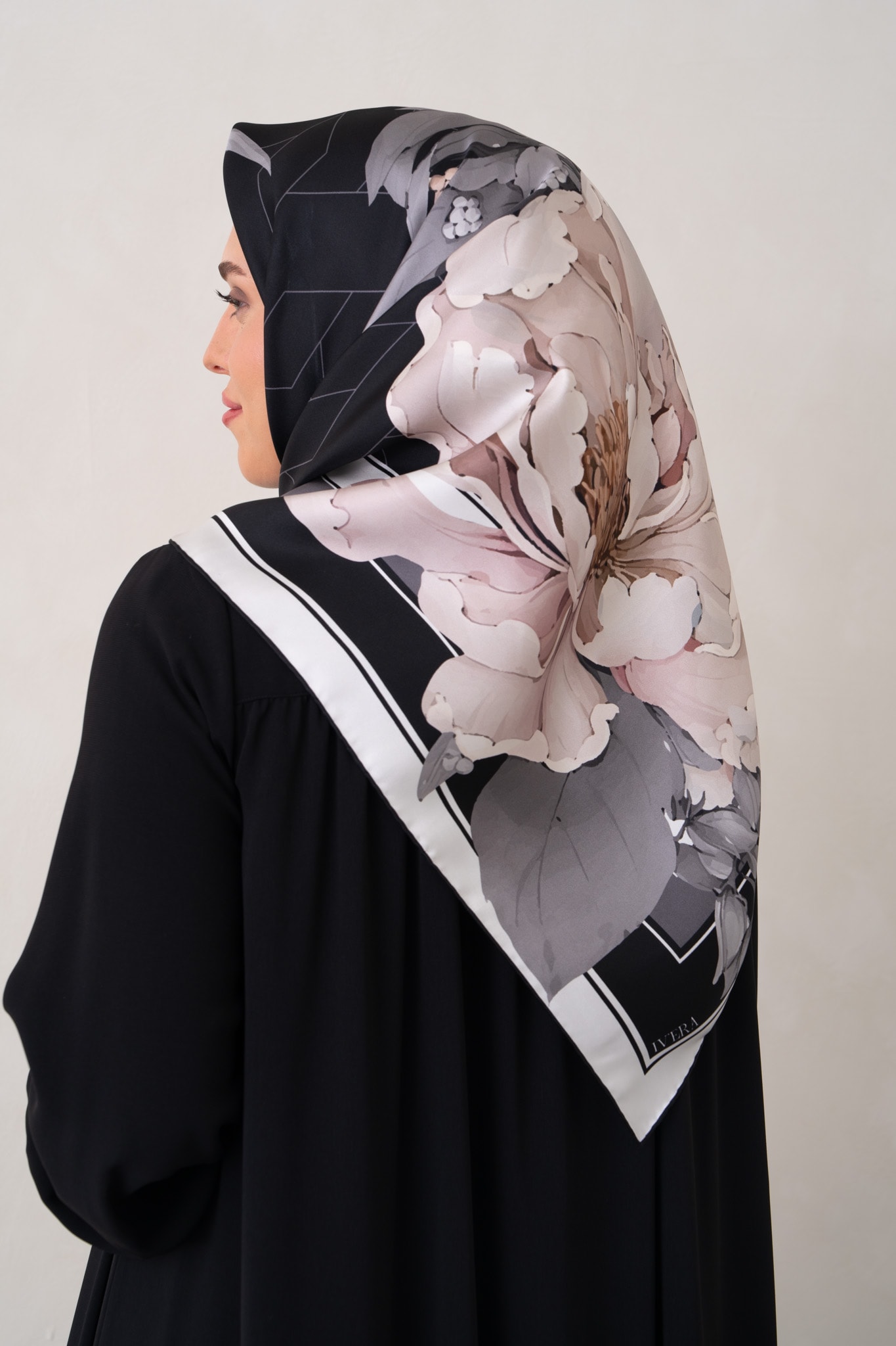 Black Peony Scarf