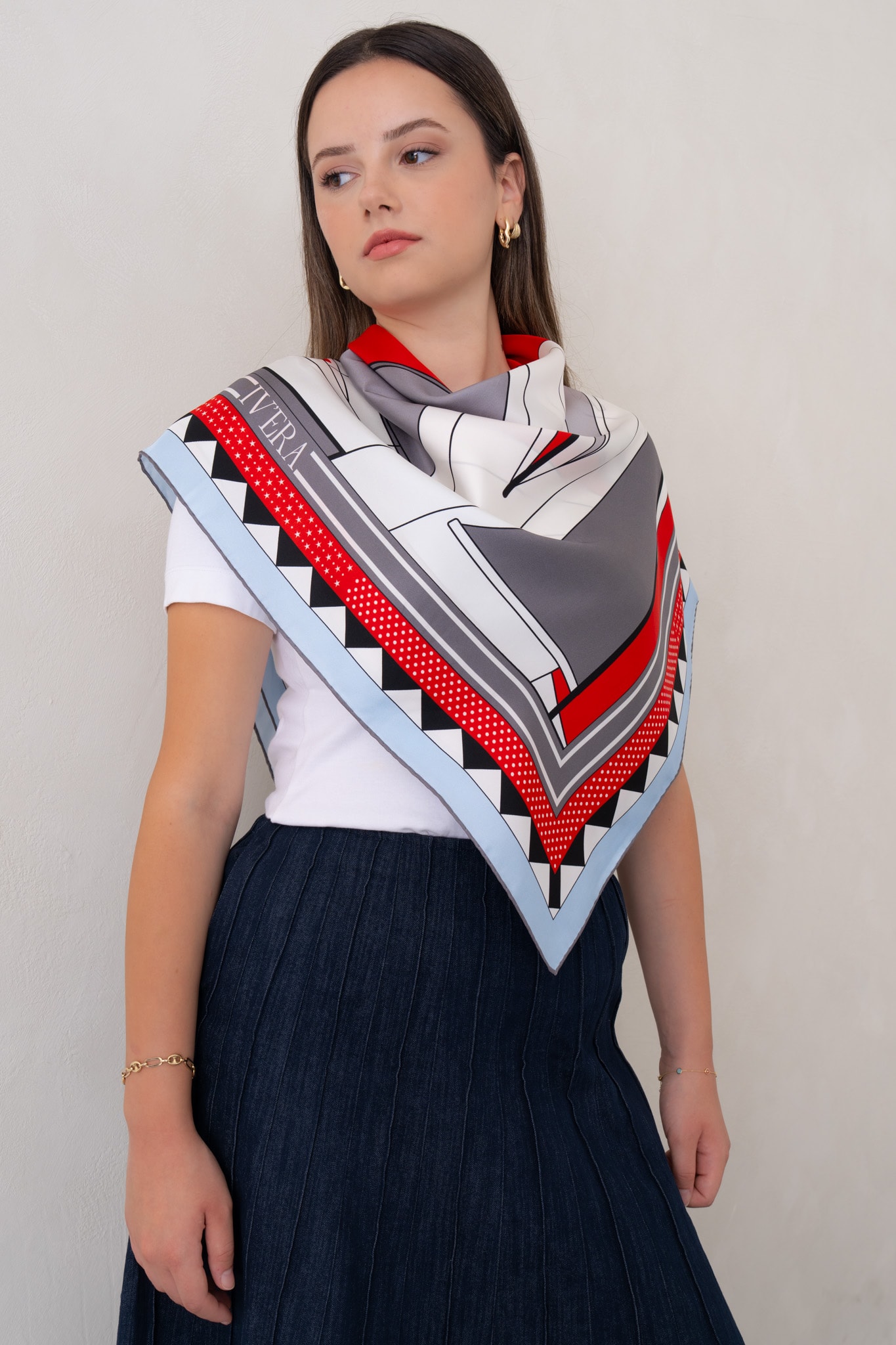 Red/Gray Voyage Scarf